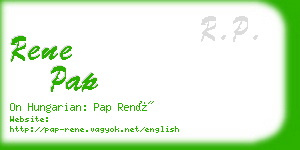 rene pap business card
